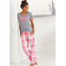 Женская пижама Arizona 52/54 розово-серый (12212801630444)