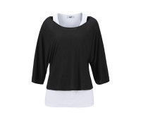 Женская рубашка BEACH TIME 60/62 черно-белый (12225500404525)